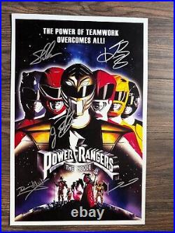 POWER RANGERS MOVIE POSTER 11x17 SIGNED & AUTHENTICATED with COA