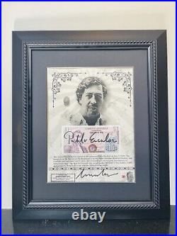 Pablo Escobar Autographed Signed Pesos With COA & Notarized & Framed John Gotti