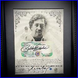 Pablo Escobar Autographed Signed Pesos With COA & Notarized & Framed John Gotti