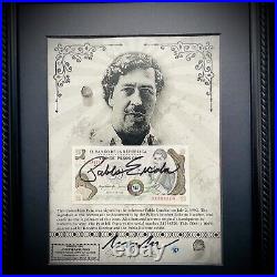 Pablo Escobar Autographed Signed Pesos With COA & Notarized & Framed John Gotti