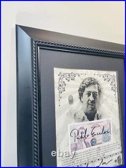 Pablo Escobar Autographed Signed Pesos With COA & Notarized & Framed John Gotti