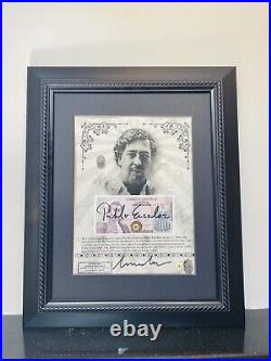 Pablo Escobar Autographed Signed Pesos With COA & Notarized & Framed John Gotti