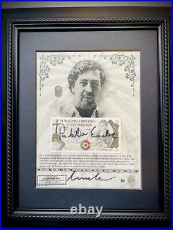 Pablo Escobar Autographed Signed Pesos With COA & Notarized & Framed John Gotti