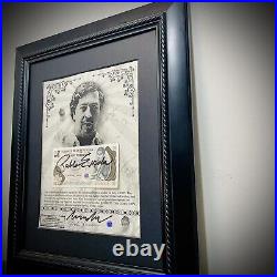 Pablo Escobar Autographed Signed Pesos With COA & Notarized & Framed John Gotti