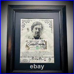 Pablo Escobar Autographed Signed Pesos With COA & Notarized & Framed John Gotti