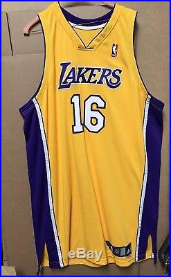 Pau Gasol #16 autographed Los Angeles Lakers Jersey with COA from 2008