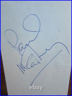 Paul McCartney The Beatles Signed Autograph with COA c1982/83 Broad Street
