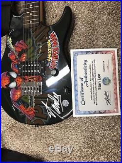 Peavey Marvel Spider-Man Guitar Signed By Stan Lee With Box And COA