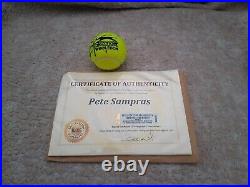Pete Sampras Autographed Tennis Ball + Guide Both With Coa