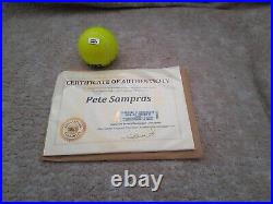 Pete Sampras Autographed Tennis Ball + Guide Both With Coa