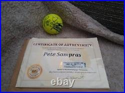 Pete Sampras Autographed Tennis Ball With Coa