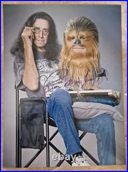 Peter Mayhew Signed Chewbacca A3 Photo Star Wars Extremely Rare With COA