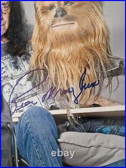 Peter Mayhew Signed Chewbacca A3 Photo Star Wars Extremely Rare With COA