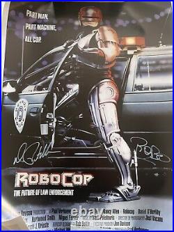 Peter Weller Signed Robocop A2 Size Poster With Robo Inscription COA and Proof