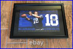 Peyton Manning Signed Autographed Uda Jersey Number Display With Coa Colts
