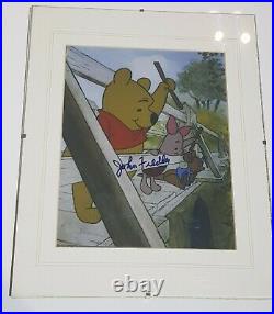 Piglet from Whinnie The Poo Signed by John Fiedler Print in Frame with COA