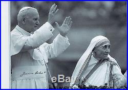 Pope John Paul II Signed Photograph with Mother Teresa & COA