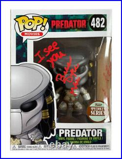 Predator Funko Pop #482 Signed by Bill Duke 100% Authentic With COA
