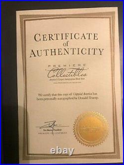 President DONALD TRUMP Hand Signed Autographed Book CRIPPLED AMERICA with COA