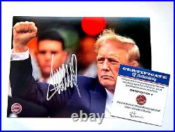 President DONALD TRUMP Signed 7x5 Photo Original Authentic Autograph with COA