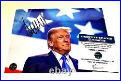 President DONALD TRUMP Signed 7x5 inch Authentic Original Autograph with COA