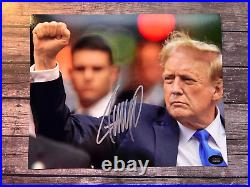 President DONALD TRUMP Signed 8x10 Original Authentic Autograph with COA Cert