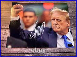 President DONALD TRUMP Signed 8x10 Original Authentic Autograph with COA Cert