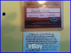 President Donald Trump autographed card with COA