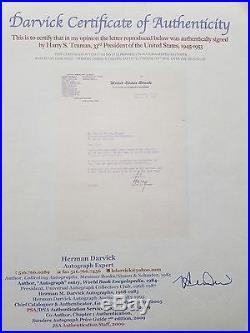President Harry S. Truman Typed Letter Signed with COA