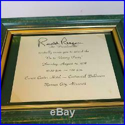 President Ronald Reagan Signed 1976 On To Victory Invitation With JSA COA RARE