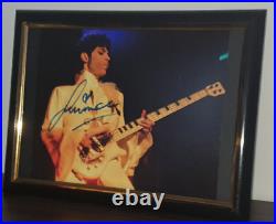 Prince Hand Signed Photo With Coa Original Framed 8x10 Autographed Photo