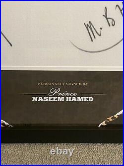 Prince Naseem Hamed signed shirt framed exquisitely with Aftal COA