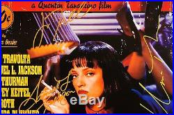 Pulp Fiction Cast Signed Movie Poster Autographed Framed with COA