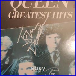 Queen Greatest Hits LP Hand Signed ByFREDDIE MERCURY and Queen. Framed With COA