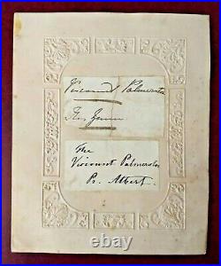 Queen Victoria & Prince Albert Signatures/autographs together with COA