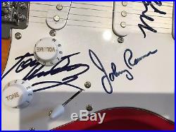RAMONES Autographed guitar Johnny, Tommy, Marky Ramone with COA