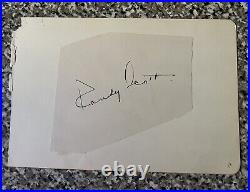RANDY Randolph SCOTT Signed Autograph Page With COA