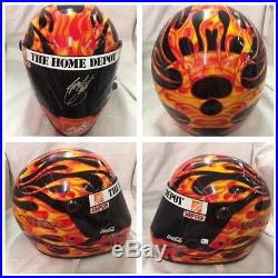 RARE Tony Stewart Smoke Flame Full Size Autographed Signed Helmet with COA