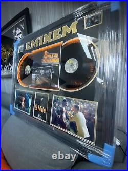 REDUCEDsigned Eminem Light Up 8mile Vinyl Display With Aftal COA