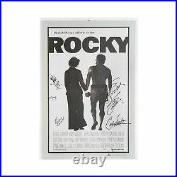 ROCKY Cast Signed Canvas Movie Poster with COA