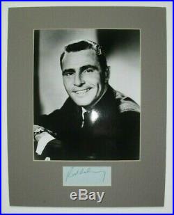 ROD SERLING signature, matted with photo, with COA, The Twilight Zone