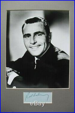 ROD SERLING signature, matted with photo, with COA, The Twilight Zone