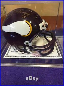 Randy Moss Minnesota Vikings signed autographed mini football helmet with COA