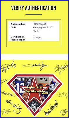 Randy Moss Rare Signed Autographed 8x10 New England Patriots Photo with COA