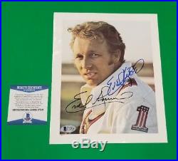 Rare Evel Knievel Signed 8x10 Color Photo Certified With Beckett Bas Coa