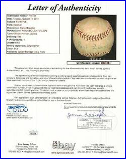 Rare Ford Frick Single Signed Autographed Baseball With JSA COA Hall Of Fame