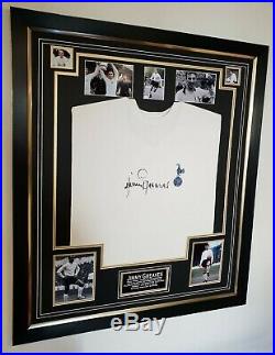 Rare Jimmy Greaves Signed Jersey Autographed Shirt Display with AFTA DEALER COA