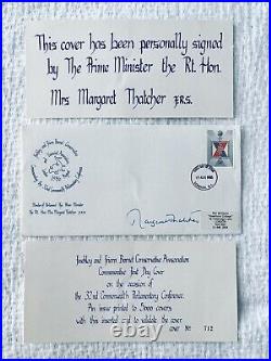 Rare Margaret Thatcher 1986 Limited Edition Signed FDC With COA