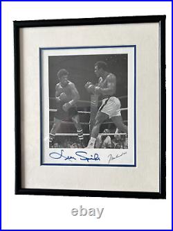 Rare Muhammad Ali/leon Spinks Framed Autographs With Coa