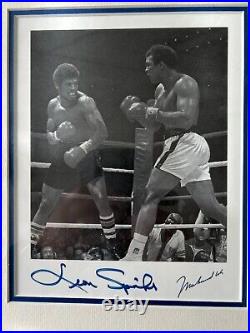 Rare Muhammad Ali/leon Spinks Framed Autographs With Coa